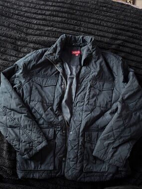 Merona Men's Quilted Dark Gray Field Jacket